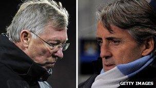 Sir Alex Ferguson and Roberto Mancini