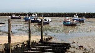 Boats in Folkestone Harbour