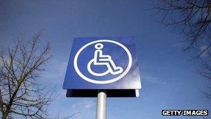 Disabled parking sign