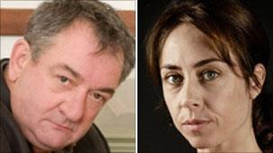 Ken Stott as Inspector John Rebus and Sofie Grabol as The Killing's Inspector Sarah Lund