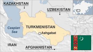 Map of Turkmenistan