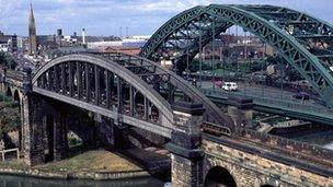 Wearmouth Bridge in Sunderland