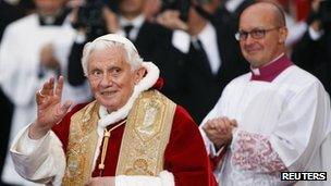 Pope Benedict in Rome on 8 December 2011