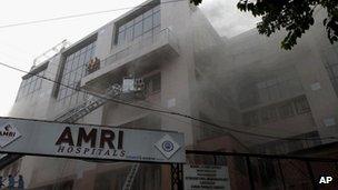 Fire at a hospital in Calcutta on 9 December 2011