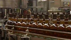 whisky production line