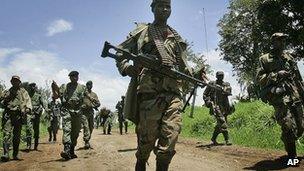 Rebels pictured in eastern DR Congo in 2008