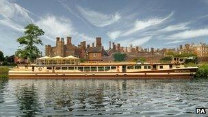 The Spirit of Chartwell outside Hampton Court Palace in London