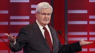 Newt Gingrich in Iowa Republican debate (11 December 2011)