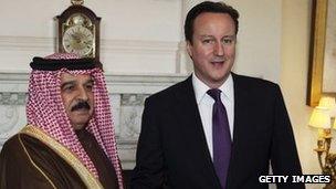 King Hamad with David Cameron