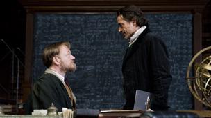 Jared Harris and Robert Downey Jr in Sherlock Holmes: A Game Of Shadows