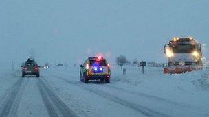 Police on the A9