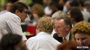 Peter Kent with Australia Minister for Climate Change Greg Combet during the Durban talks 11 December 2011