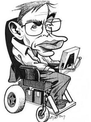 Caricature of Prof Hawking