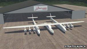 Stratolaunch aircraft rendering