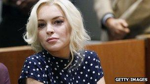 Lindsay Lohan in courtroom. Photo: 2 November 2011