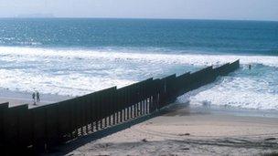 A BBC television camera shot of the wall, 2001