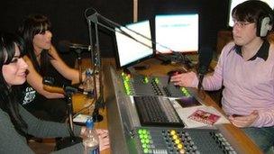 Craig Williams interviews guests on Afan FM