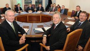 The first and deputy first ministers led the discussions on corporation tax