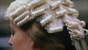 lawyer wearing a wig