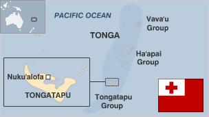 Map of Tonga