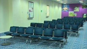 Empty seats at Durham Tees Valley Airport