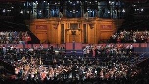 BBC Family Orchestra on stage at The Royal Albert Hall as part of the Proms season