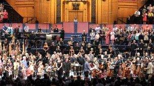 BBC Family Orchestra on stage at The Royal Albert Hall