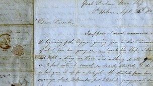 A document donated to the ss Great Britain