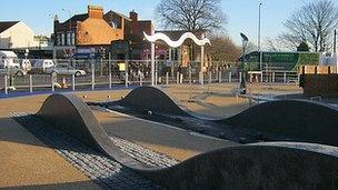 New Skegness station plaza (pic: Lincolnshire County Council)