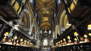 Choristers at St Paul's Cathedral