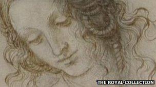 Leonardo da Vinci drawing of a woman