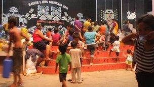 A school converted into an evacuation centre in Mindanao