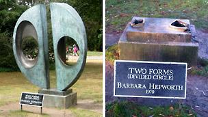 Barbara Hepworth's Two Forms (Divided Circle) and the empty plinth