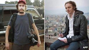 Left: Johan Persson (Photo credit: AFP/Scanpix/ Kontinent Agency). Right: Martin Schibbye (Photo credit: AFP / Scanpix/Kontinent Agency/Jonas Gratzer