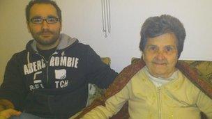 Tasos Dimitriadies and his grandmother Katerina Leta