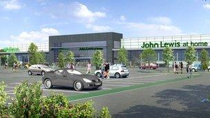 Proposed Waitrose and John Lewis at Home store in Ipswich