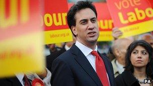 Ed Miliband campaigning