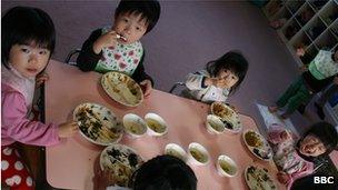 Kids at a nursery school in Minamisoma