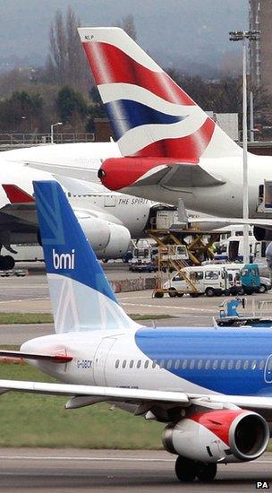 Aeroplanes at airport