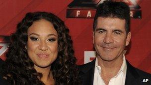 Simon Cowell with Melanie Amaro