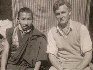 Peter Byrne photographed in Tibet in 1958/59