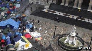 Occupy London camp outside St Paul's Cathedral