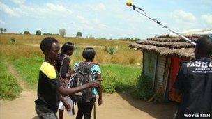 A scene from one of Woyee's short films