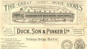 Duck, Son & Pinker bath music shop papers