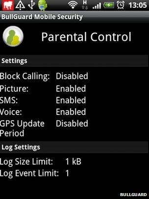 A screenshot from Bullguard's mobile security app
