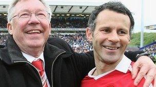 Syr Alex Ferguson a Ryan Giggs