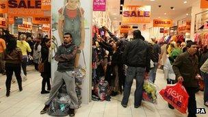 Thousands of shoppers visited Manchester's Trafford Centre