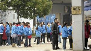 Striking workers at a factory in China belonging to Singapore electronics firm Hi-P