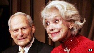 Carol Channing with Harry Kullijian in 2005