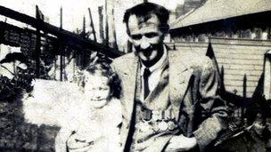 Thomas Lewis displays his medals